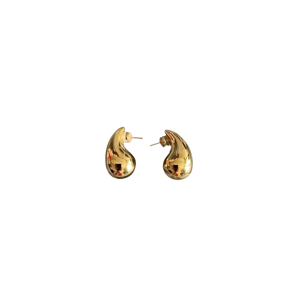 Gold plated teardrop earrings